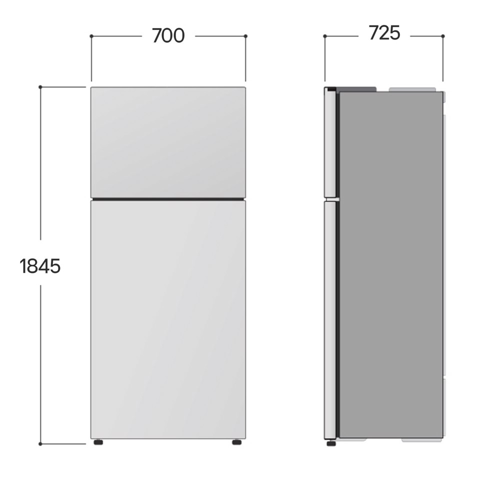 LG GTBV44SEBKD Frigorifero doppia porta 70cm, Classe E, 461L, Door & Linear Cooling,Sabbia