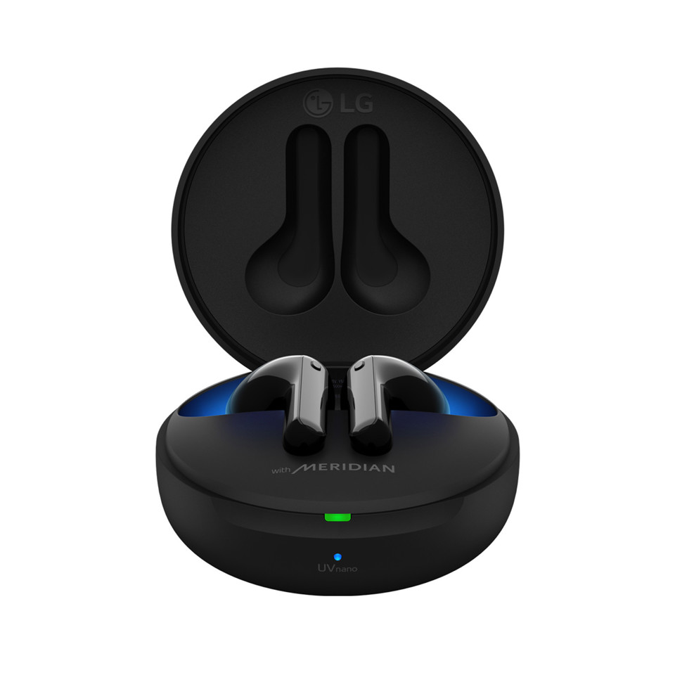 LG Tone Free FN7 Black Cuffie True Wireless Bluetooth Meridian Audio ANC con custodia UVnano