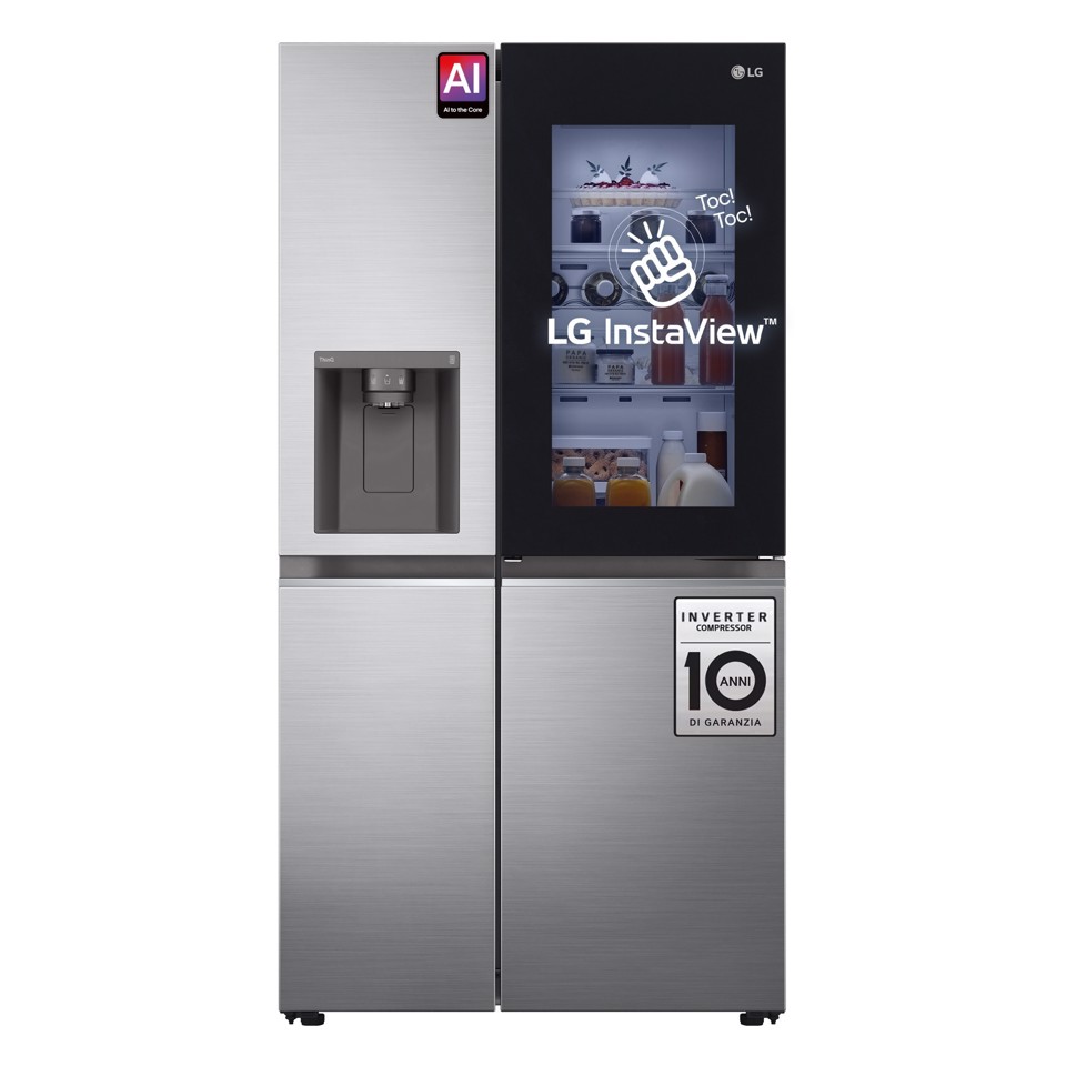LG InstaView Frigorifero Side-by-Side GSXV80PZLE Classe E Capacità 635 litri Total No Frost