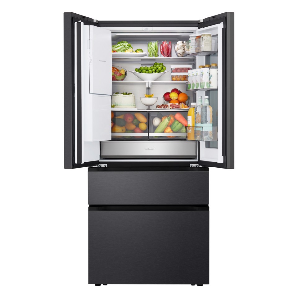 LG InstaView GMGS50DEEP Frigorifero French Door & Drink Classe E Essence Matte Black