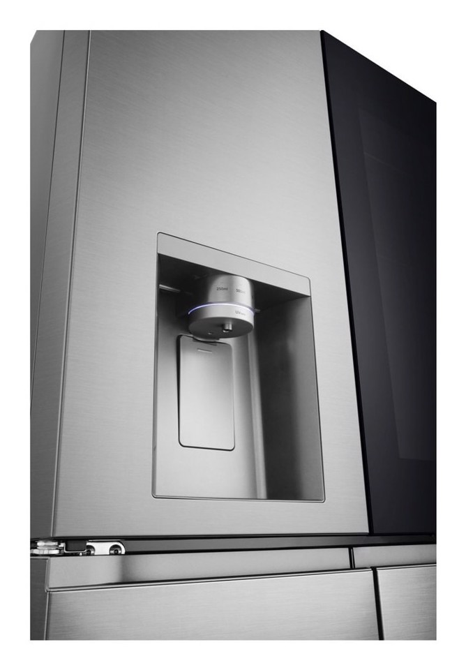 LG InstaView GMK961PY5E Frigorifero 4 porte | Classe E, 646L | Wi-Fi, Dispenser acqua senza allaccio, Door & Linear Cooling | Prime Silver