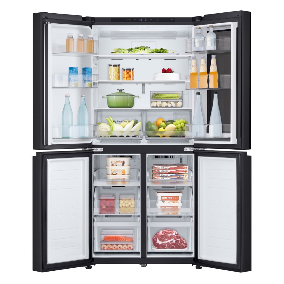 LG InstaView GMV860EPDE Frigorifero Multidoor Slim, Classe E, 530L, Wi-Fi, Linear Cooling, Essence Matte Black