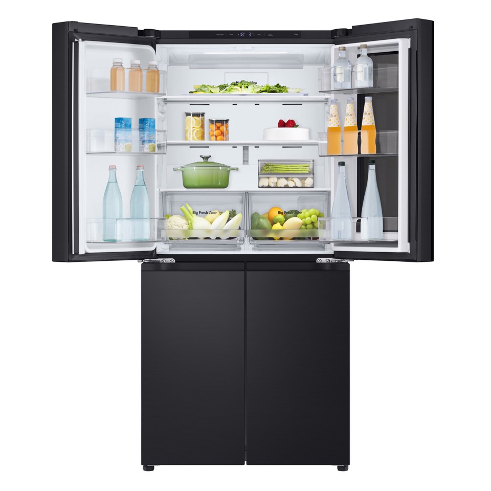 LG InstaView GMV860EPDE Frigorifero Multidoor Slim, Classe E, 530L, Wi-Fi, Linear Cooling, Essence Matte Black