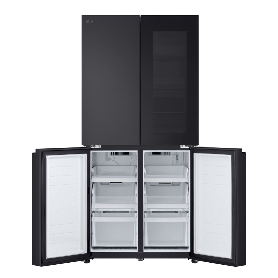 LG InstaView GMV860EPDE Frigorifero Multidoor Slim, Classe E, 530L, Wi-Fi, Linear Cooling, Essence Matte Black