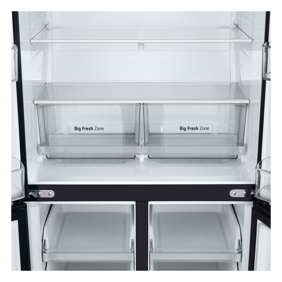 LG InstaView GMV860EPDE Frigorifero Multidoor Slim, Classe E, 530L, Wi-Fi, Linear Cooling, Essence Matte Black