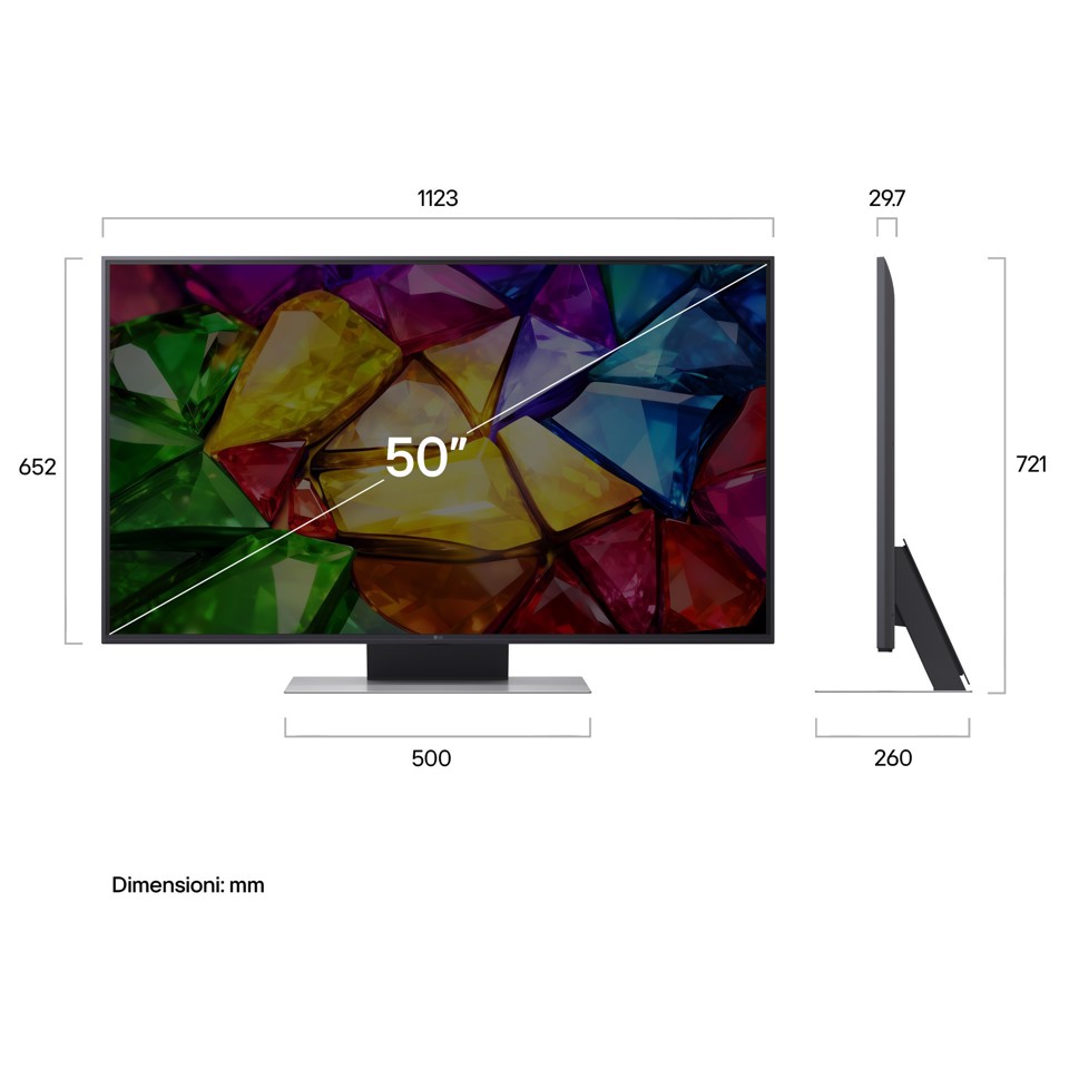LG Mini RGB 50'' Serie MRGB87 50MRGB87B6B, 4K, RGB Primary Color Pro, Dolby Vision, Motion Booster 288, SMART TV 2026