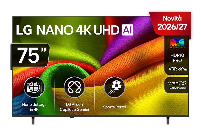 LG NANO 4K UHD AI 75NU850B6LA 190,5 cm (75") 4K Ultra HD Smart TV Wi-Fi Nero