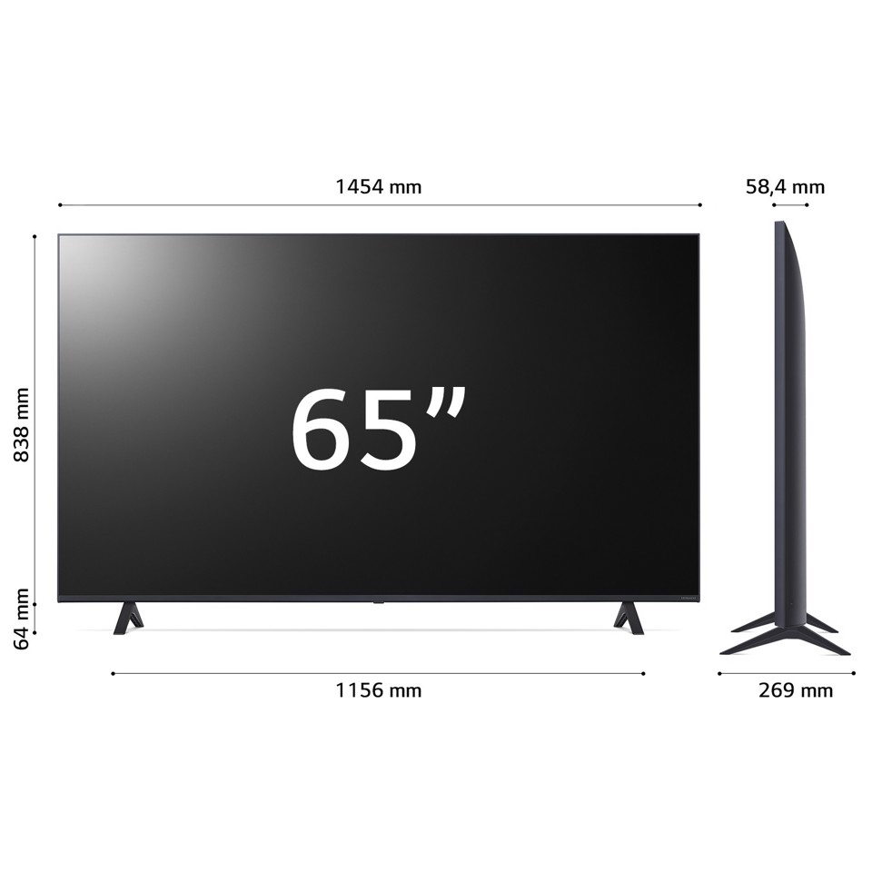 LG NanoCell AI 65'' Serie NANO82 65NANO82T6B, TV 4K, 3 HDMI, SMART TV 2024