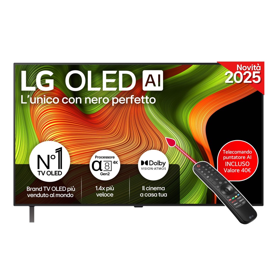 LG OLED AI OLED48B56LA TV Serie B5 48'' 4K, α8 Gen2, Dolby Vision, 20W, 4 HDMI con VRR 120Hz, G-Sync, Smart TV WebOS 25