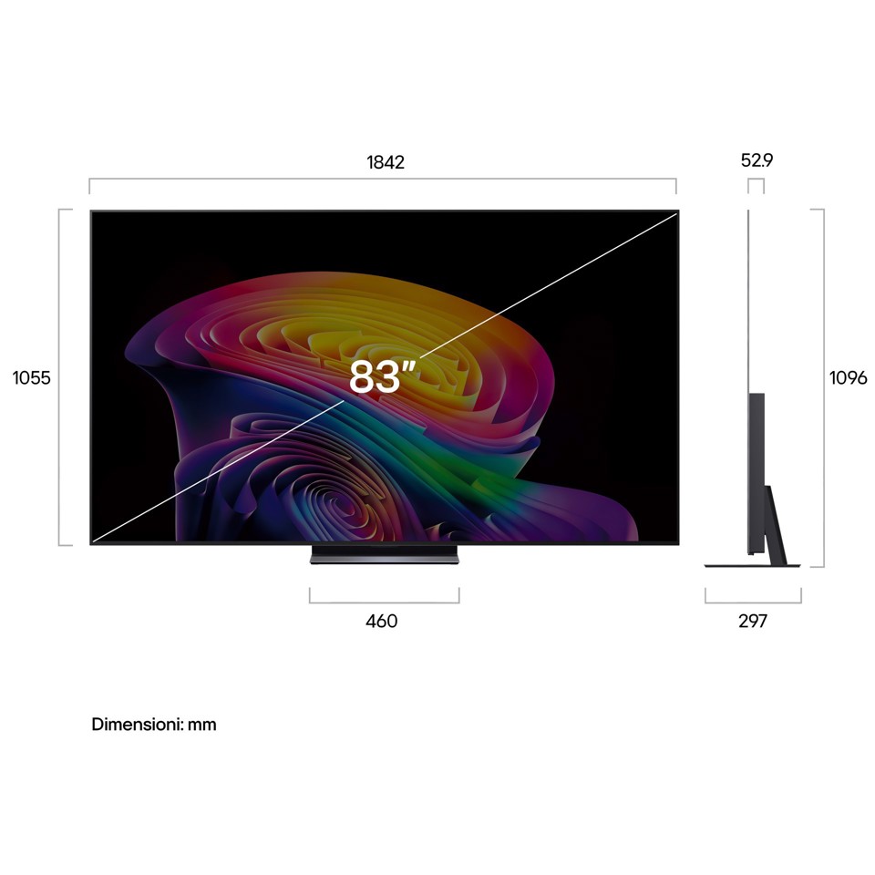 LG OLED evo AI 83'' Serie C6 Pro OLED83C66LB, 4K, Hyper Radiant Color, Precision HDR, Processore α11 Gen3, SMART TV 2026