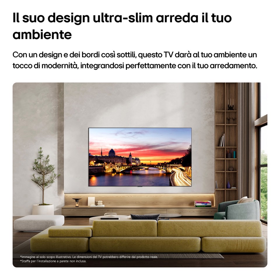 LG OLED evo AI 83'' Serie C6 Pro OLED83C66LB, 4K, Hyper Radiant Color, Precision HDR, Processore α11 Gen3, SMART TV 2026