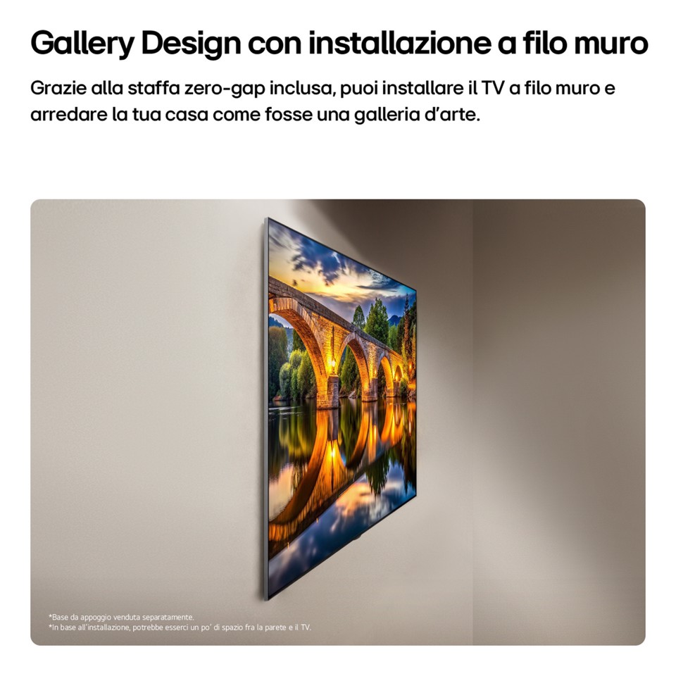 LG OLED evo AI 97'' Serie G6 OLED97G64LW, 4K, Brightness Booster, Staffa a filo muro inclusa, G-Sync, SMART TV 2026