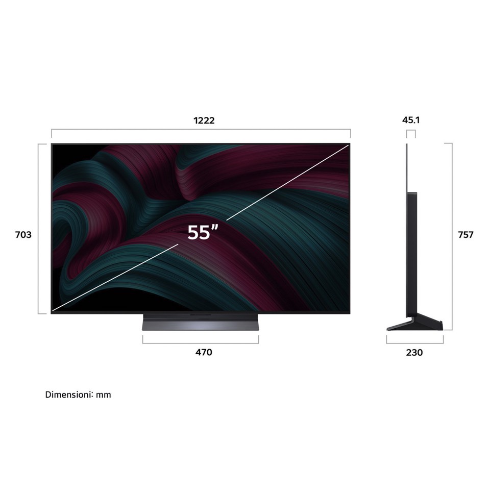 LG OLED evo AI OLED55C56LB 139,7 cm (55") 4K Ultra HD Smart TV Wi-Fi Nero