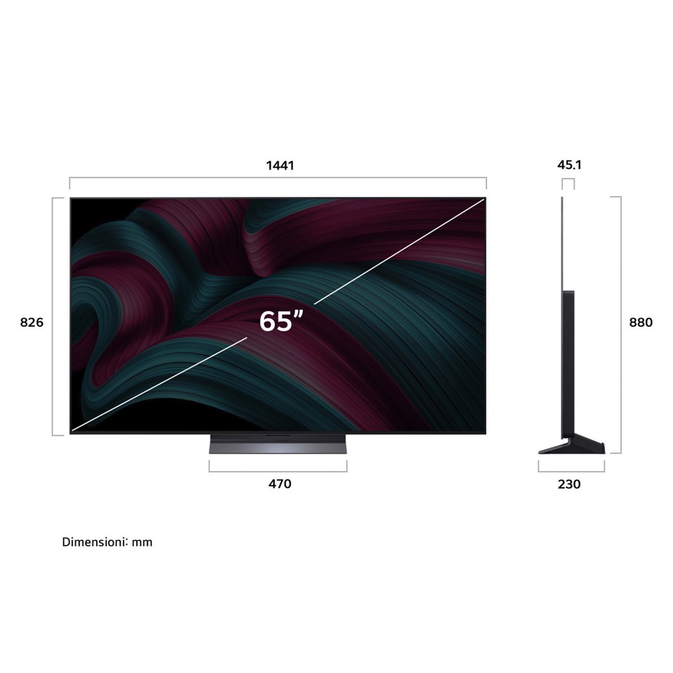 LG OLED evo AI OLED65C55LA TV Serie C5 65'' 4K, α9 Gen8, Brightness Booster, 40W, 4 HDMI, VRR 144Hz, Smart TV WebOS 25