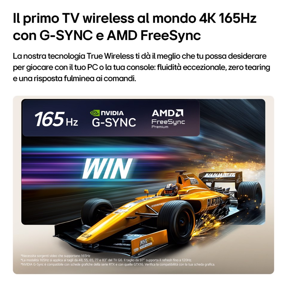 LG OLED evo AI Wallpaper TV 77'' W6 OLED77W69LA, 4K, spessore 9,9mm, True Wireless, Staffe filo muro SMART TV 2026