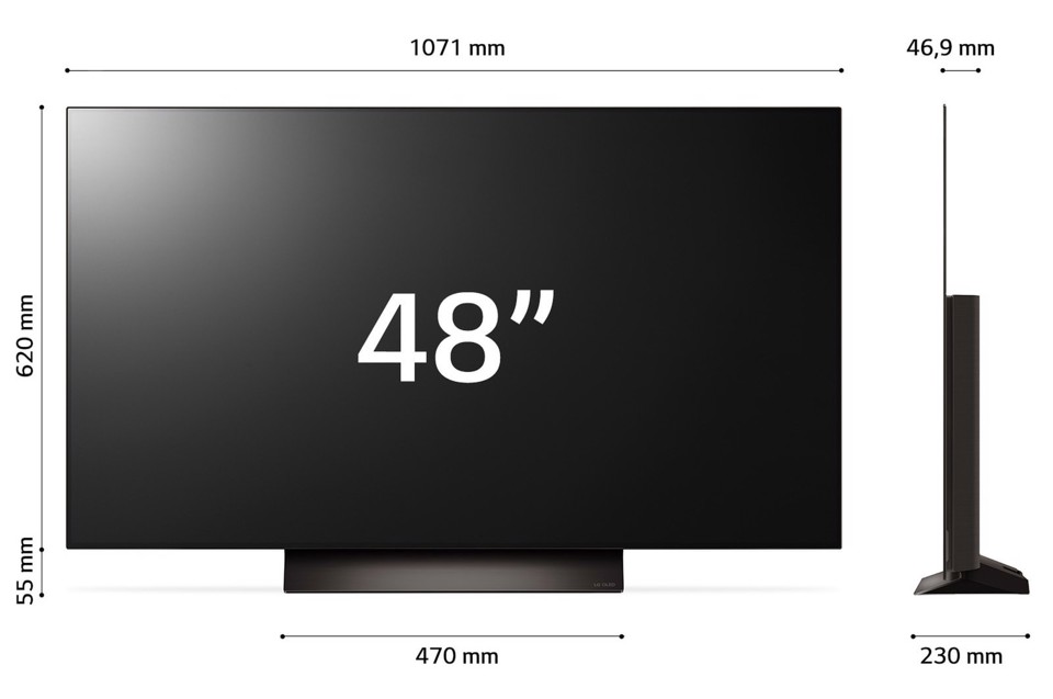 LG OLED48C43LA TV 121,9 cm (48") 4K Ultra HD Smart TV Wi-Fi Nero