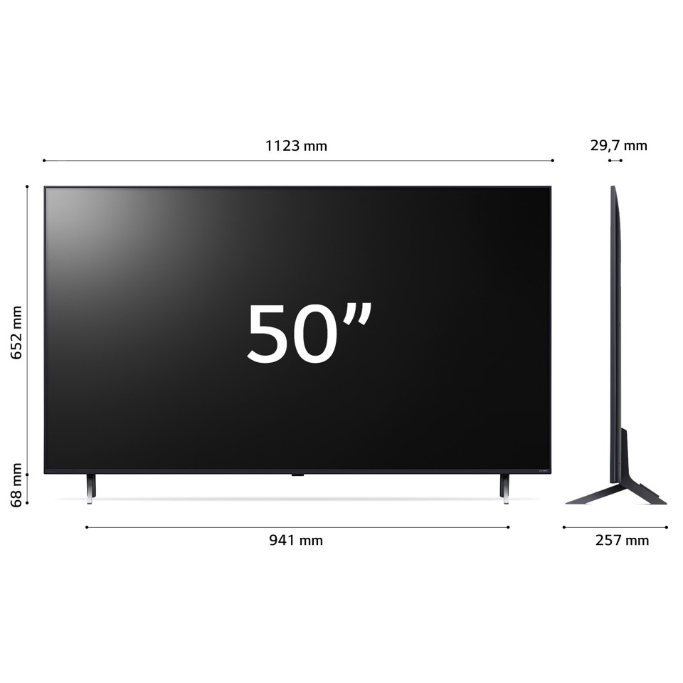 LG QNED 50'' Serie QNED80 50QNED80T6A, TV 4K, 3 HDMI, SMART TV 2024