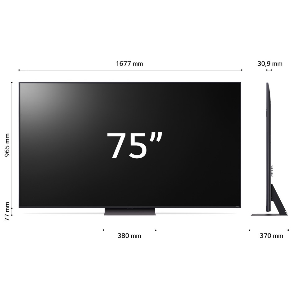 LG QNED 75'' Serie QNED86 75QNED86T6A, TV 4K, 4 HDMI, SMART TV 2024