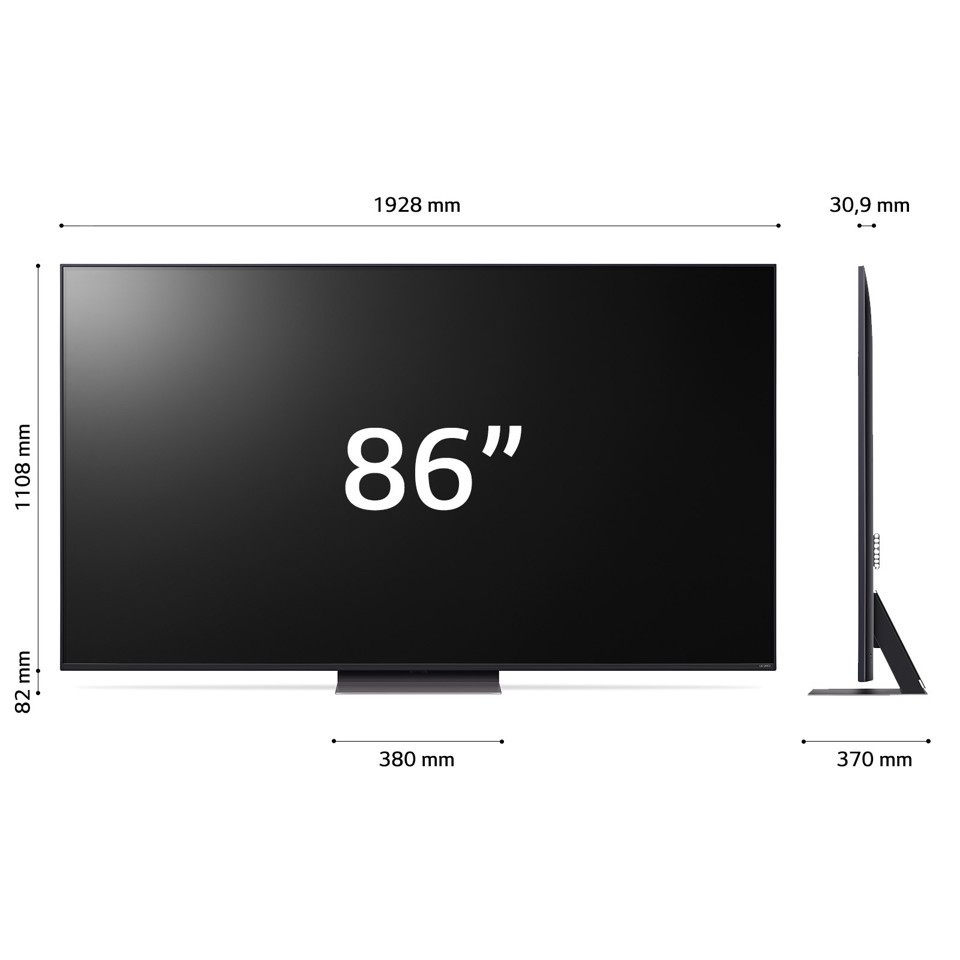 LG QNED 86'' Serie QNED86 86QNED86T6A, TV 4K, 4 HDMI, SMART TV 2024