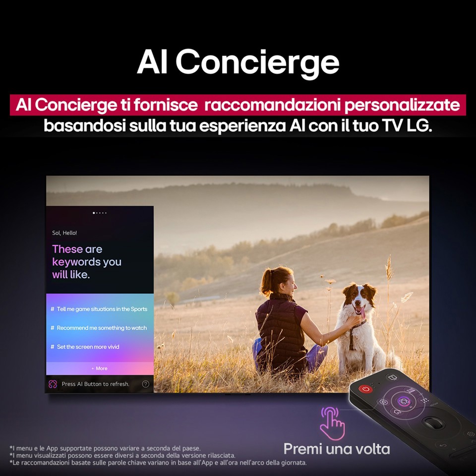 LG QNED AI 55QNED70A6A TV Serie QNED70 55'' 4K, α7 Gen8, HDR10, 20W, 3 HDMI con Game Optimizer, Smart TV WebOS 25