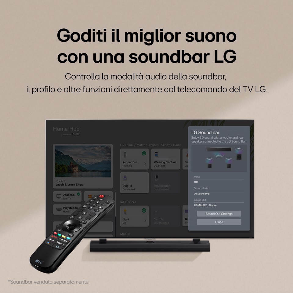 LG QNED AI 86'' Serie QNED80 86QNED80T6A, TV 4K, 3 HDMI, SMART TV 2024