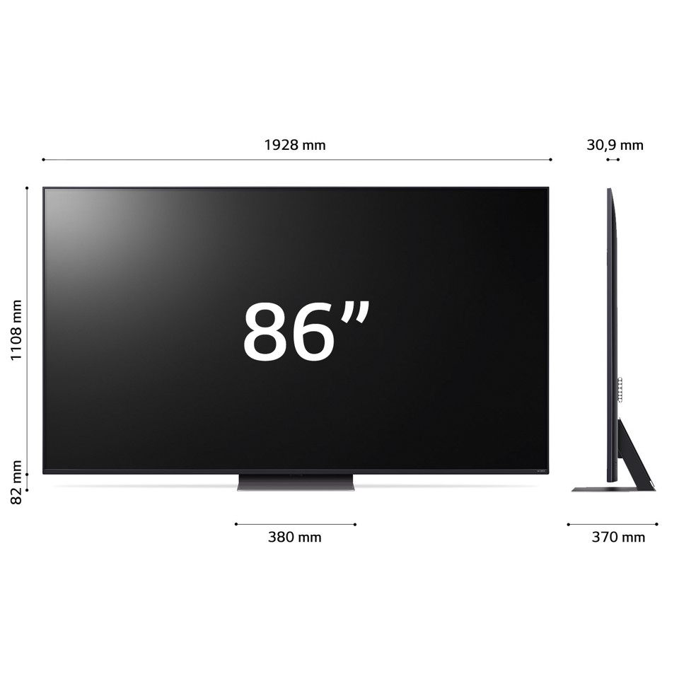 LG QNED AI 86'' Serie QNED86 86QNED86T6A, TV 4K, 4 HDMI, SMART TV 2024