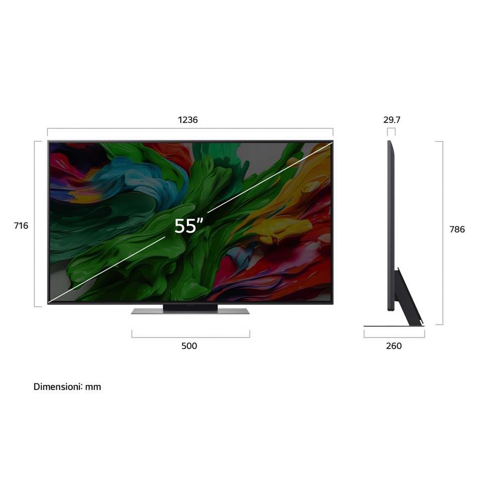 LG QNED evo AI 55'' Serie QNED86 65QNED86A6A, MiniLED 4K, Dimming Pro, Dolby Vision, SMART TV 2025