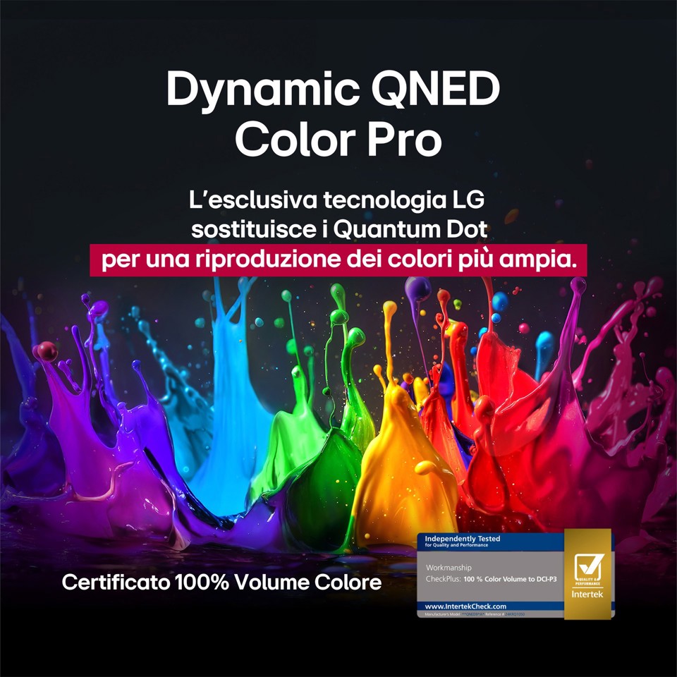 LG QNED evo AI 55'' Serie QNED93 55QNED93A6A, MiniLED 4K, Precision Dimming, Dolby Vision, SMART TV 2025