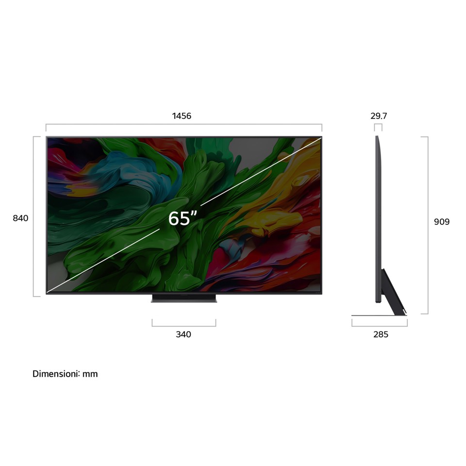 LG QNED evo AI 65'' Serie QNED87 65QNED87A6B, MiniLED 4K, Dimming Pro, Dolby Vision, SMART TV 2025