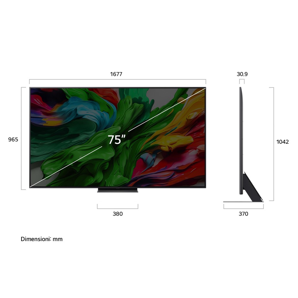 LG QNED evo AI 75QNED86A6A TV Serie QNED86 75'' 4K, α8 Gen2, Dolby Vision, 20W, 4 HDMI con VRR 144Hz, Smart TV WebOS 25