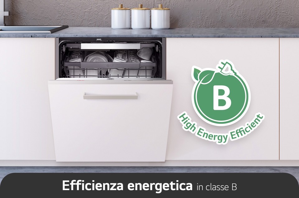 LG QuadWash DB365TXS Lavastoviglie a scomparsa totale Classe B 14 coperti Vapore Wi-Fi