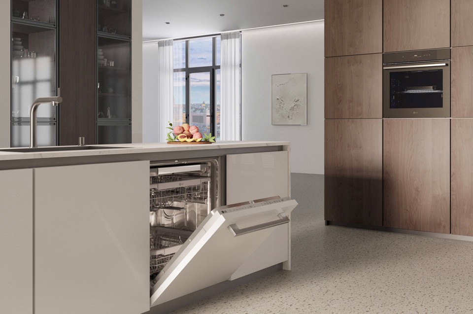 LG QuadWash DB365TXS Lavastoviglie a scomparsa totale Classe B 14 coperti Vapore Wi-Fi