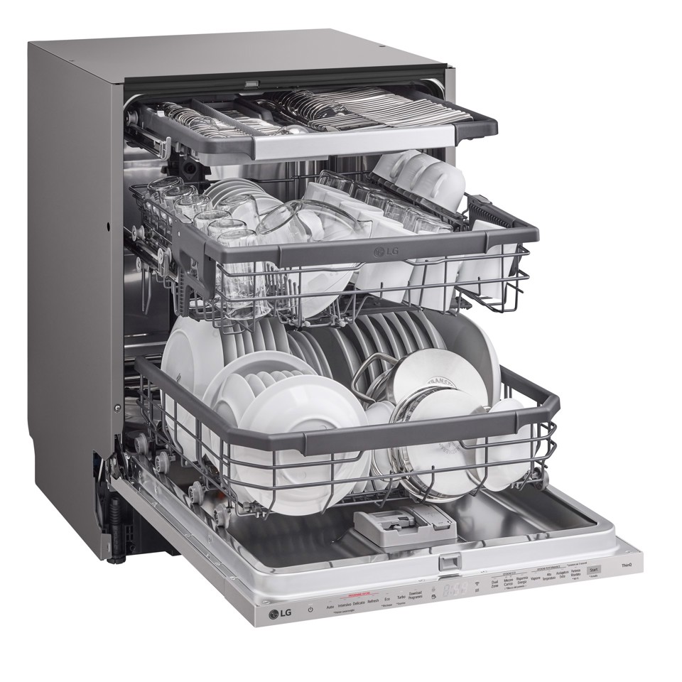 LG QuadWash DB365TXS Lavastoviglie a scomparsa totale Classe B 14 coperti Vapore Wi-Fi