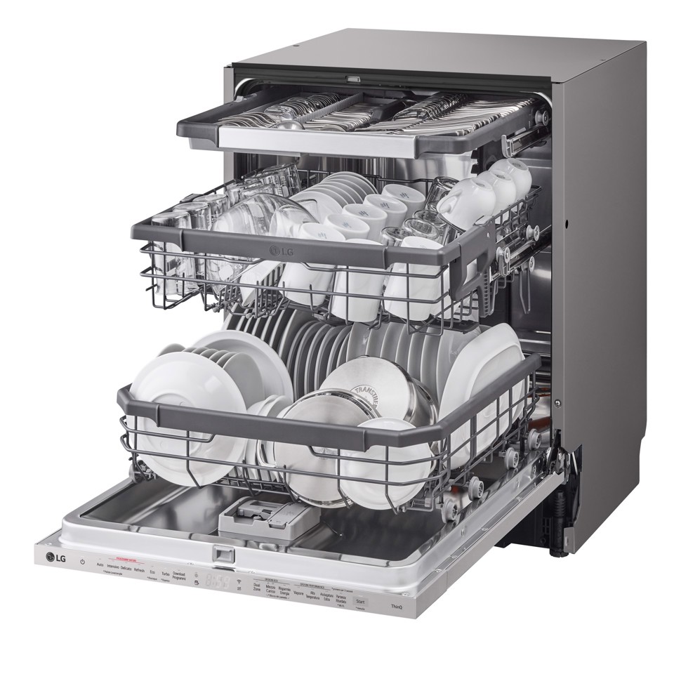 LG QuadWash DB365TXS Lavastoviglie a scomparsa totale Classe B 14 coperti Vapore Wi-Fi