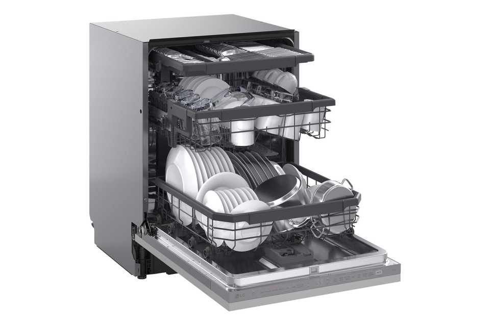 LG QuadWash DB375TXS Lavastoviglie a scomparsa totale Classe A 14 coperti Vapore Wi-Fi