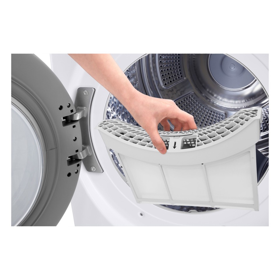 LG RH18U8AVCW Asciugatrice 18kg Pompa di calore DUAL Inverter Classe D, Motore Direct Drive, AI Dry, Wi-Fi, Bianca