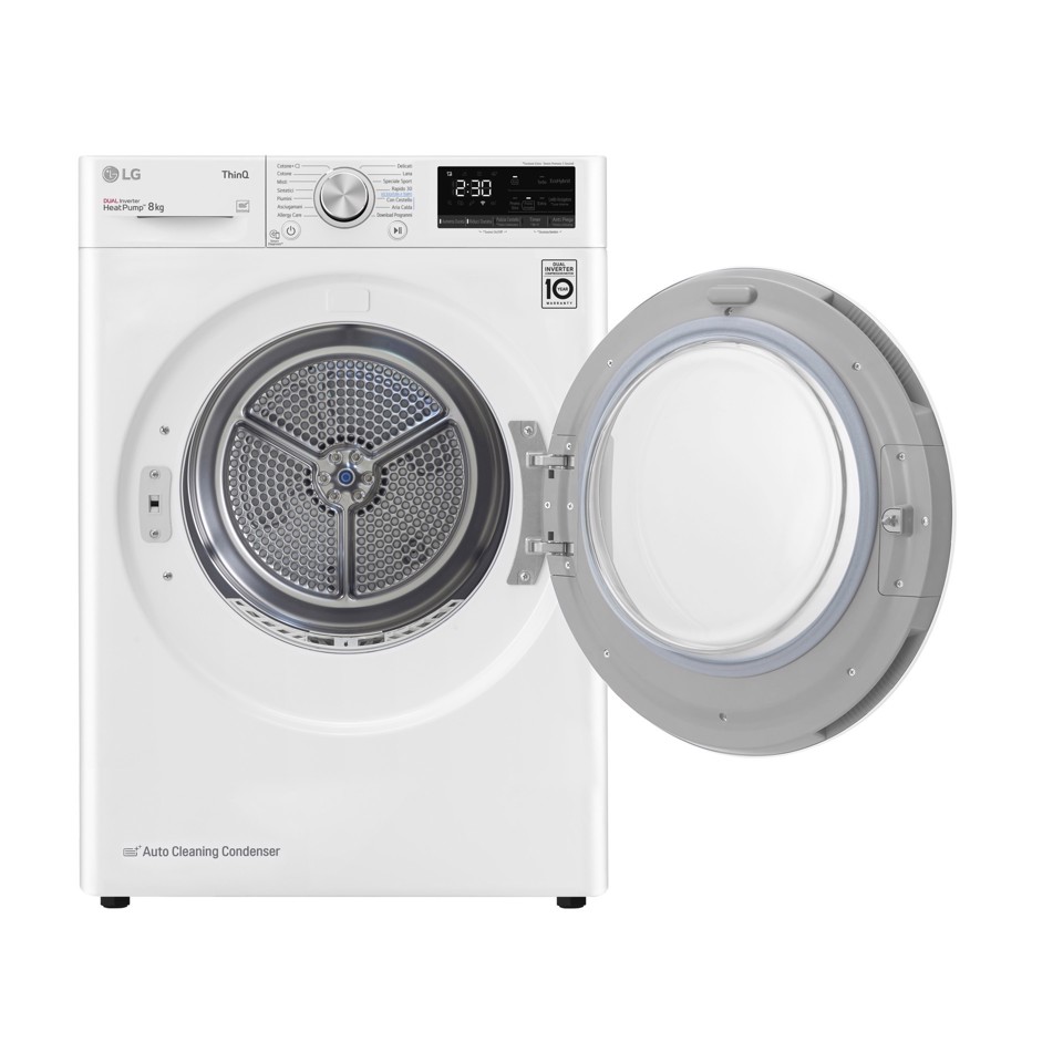 LG RH80V9AVHN Asciugatrice 8 kg Libera installazione Carica frontale C