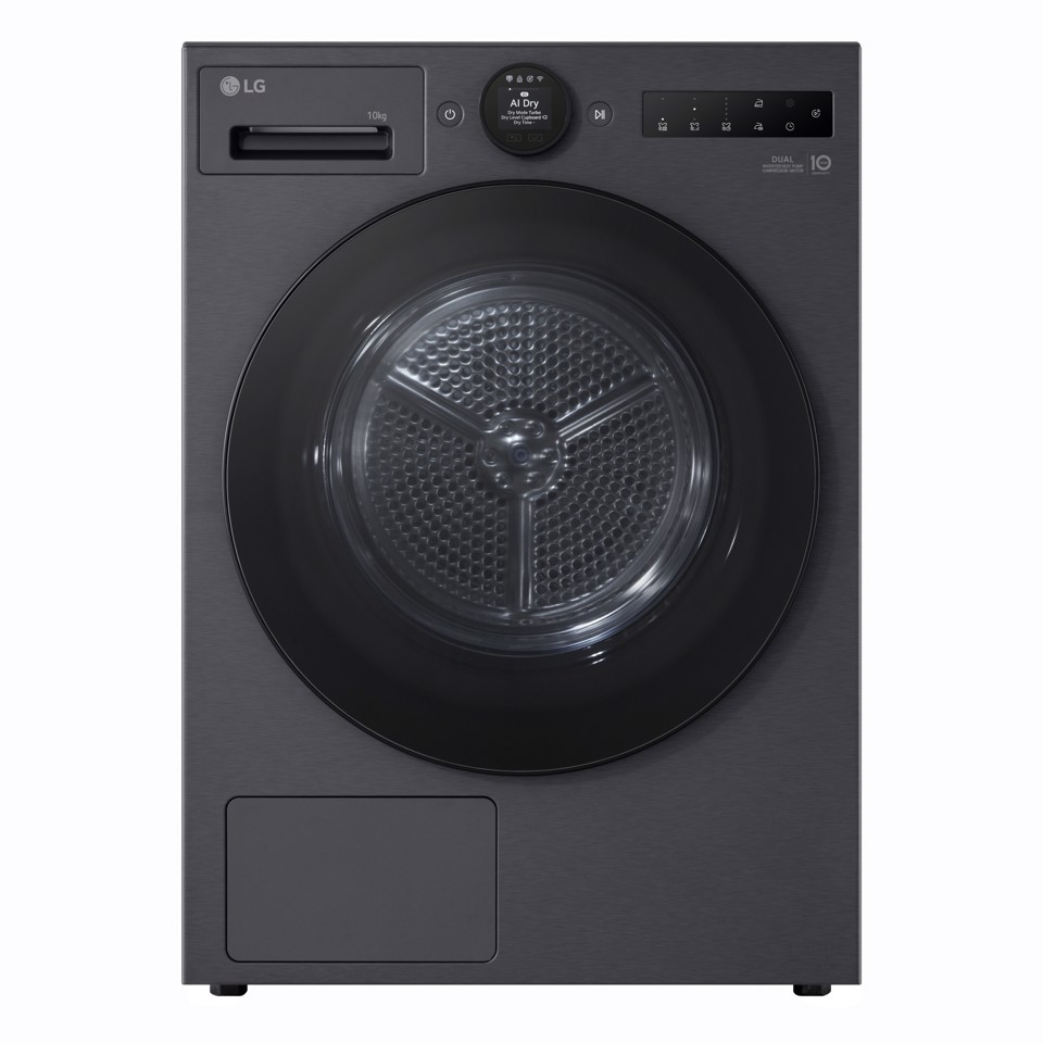LG RHX7010TBB Asciugatrice Intelligente AI Dry 10 kg Classe C Nero