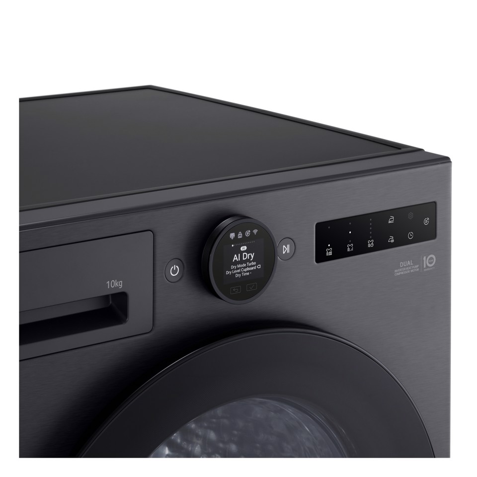 LG RHX7010TBB Asciugatrice Intelligente AI Dry 10 kg Classe C Nero