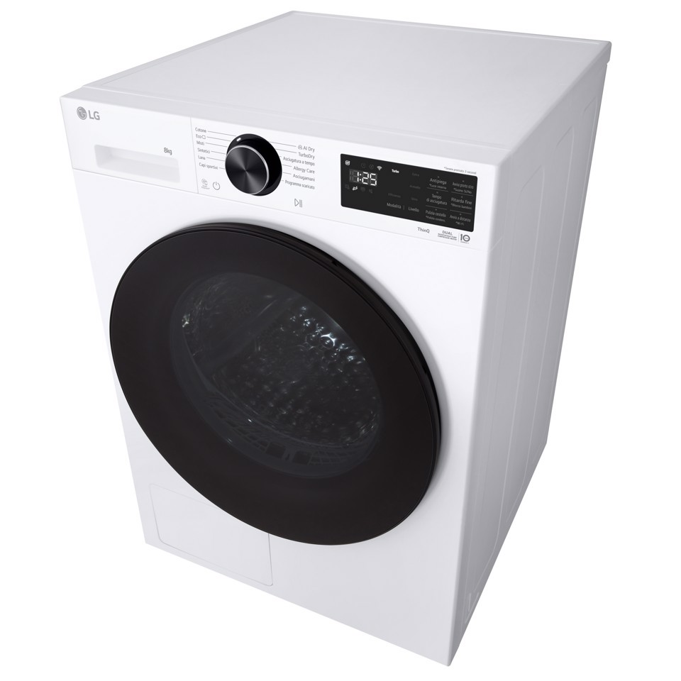 LG RNX5008TLB Asciugatrice Intelligente AI Dry 8 kg Classe B Bianco