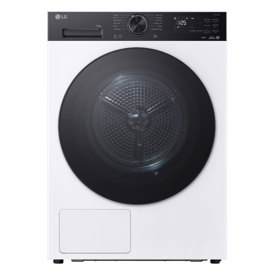 LG RNX5009TKB Asciugatrice Intelligente AI Dry 9 kg Classe B Bianco/Nero