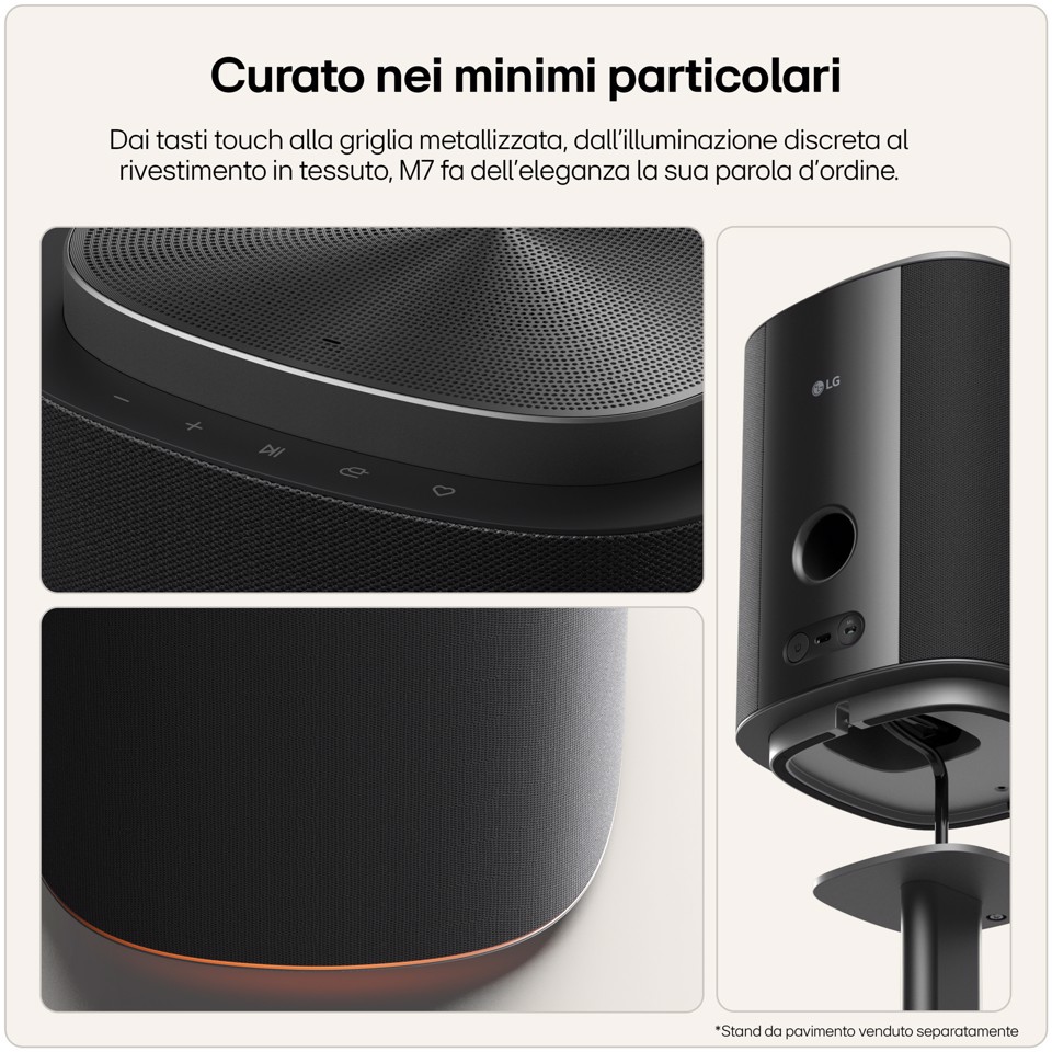 LG Sound Suite M7, Speaker wireless 2.1.1 canali con audio spaziale & Dolby Atmos FlexConnect