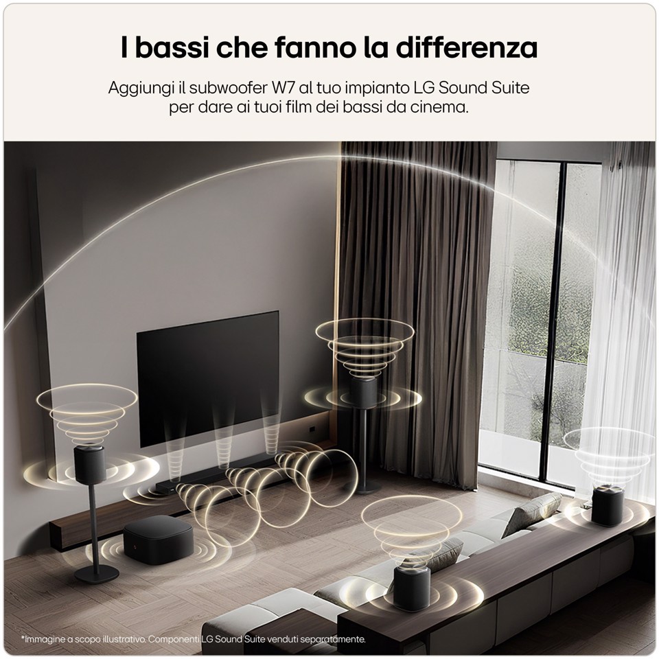 LG Sound Suite W7, Subwoofer Wireless per bassi profondi e immersivi