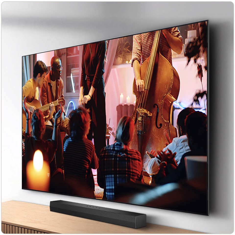 LG Soundbar S30A, 140W su 2.1 canali, Dolby Digital, DTS, Subwoofer wireless, AI Sound Pro, HDMI ARC, Bluetooth, USB