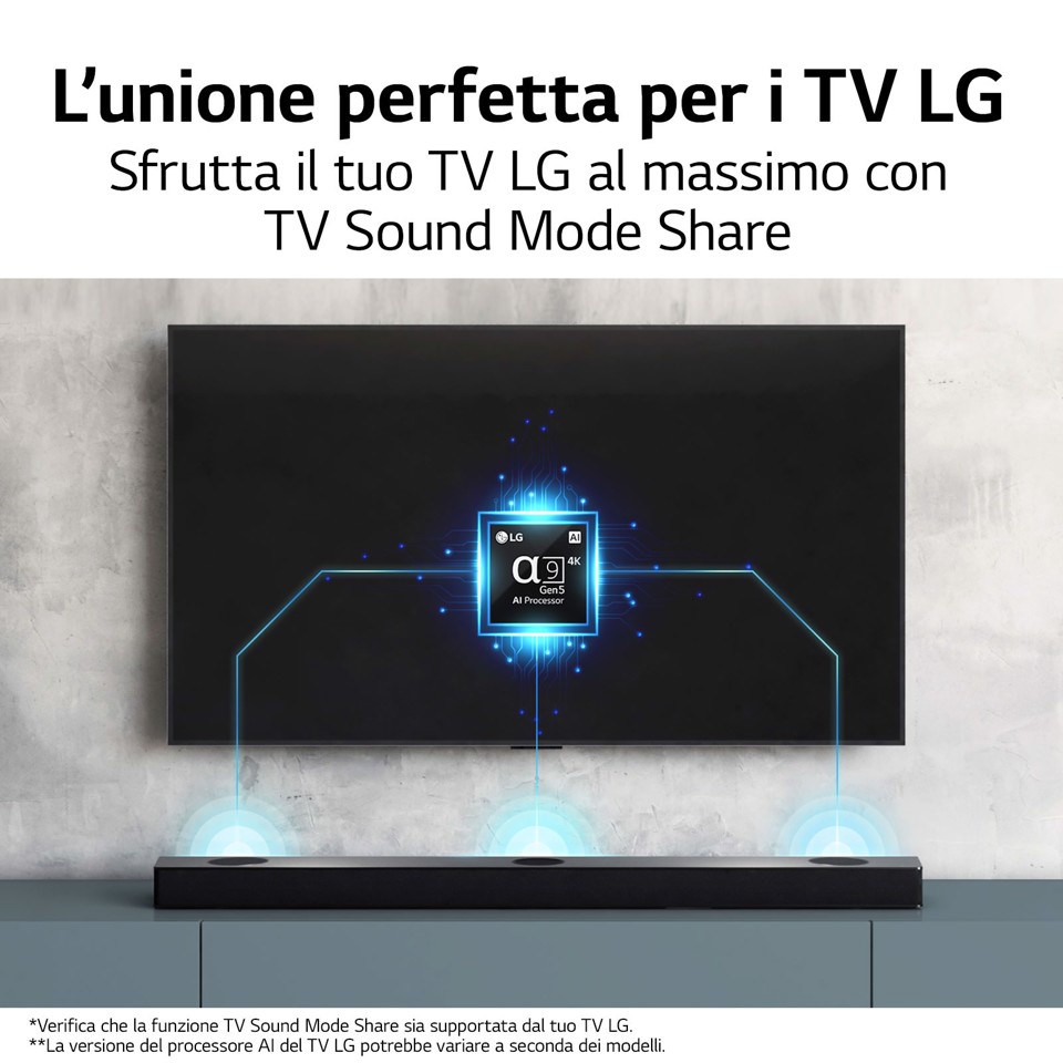 LG Soundbar S95QR 810W 9.1.5 canali, Meridian, Dolby Atmos, NOVITÀ 2022