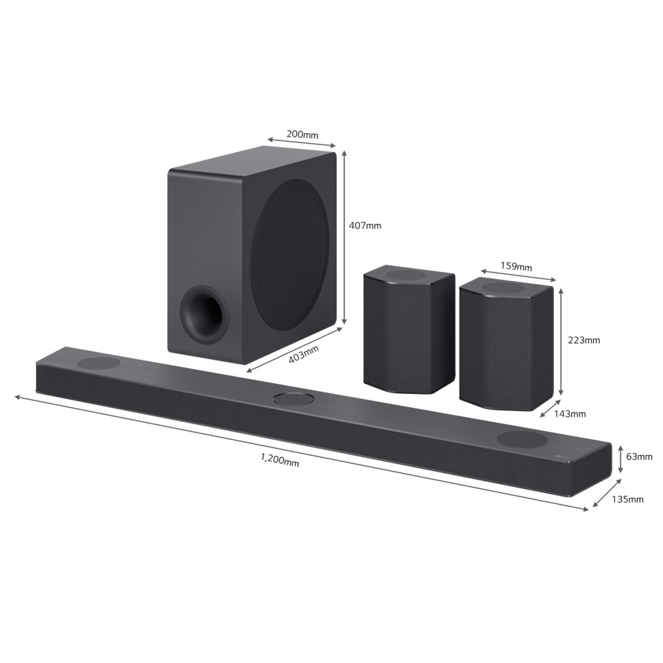 LG Soundbar S95QR 810W 9.1.5 canali, Meridian, Dolby Atmos, NOVITÀ 2022