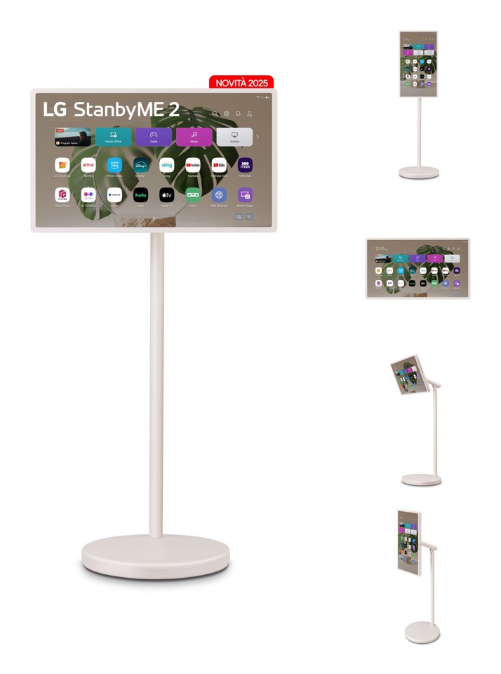 LG StanbyME 2 27LX6TDGA schermo super portatile 27'' touchscreen, webOS, HDMI, USB-C 2025