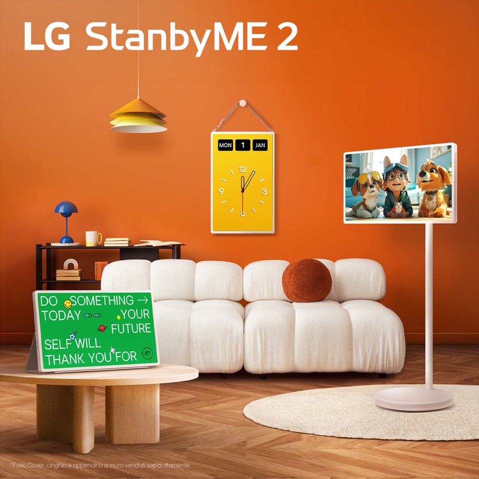 LG StanbyME 2 27LX6TDGA schermo super portatile 27'' touchscreen, webOS, HDMI, USB-C 2025