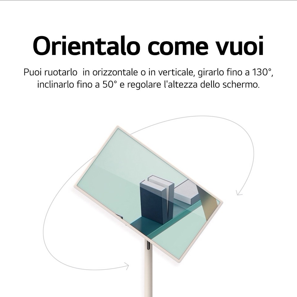 LG StanbyME 27ART10 Schermo 27'' Touchscreen, Base con ruote, Batteria, WebOS - RICONDIZIONATO GRADO A