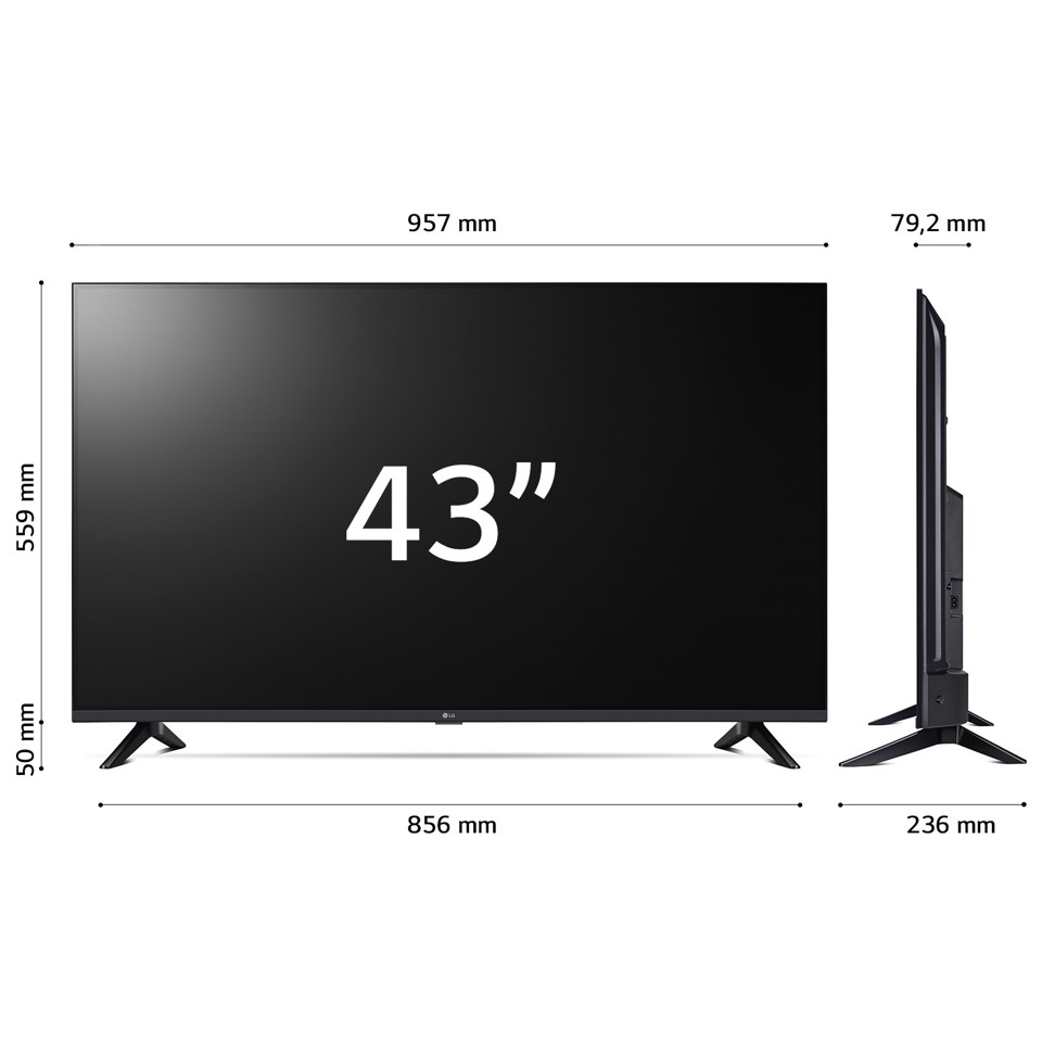 LG UHD 43'' Serie UT73 43UT73006LA, TV 4K, 3 HDMI, SMART TV 2024